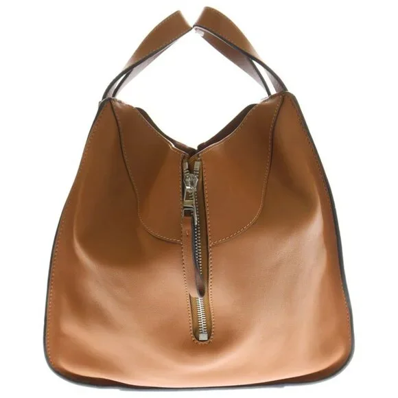 Loewe Hammock Shoulder Bag Handbag Leather Brown Small Silver Hardware - Picture 3 of 6